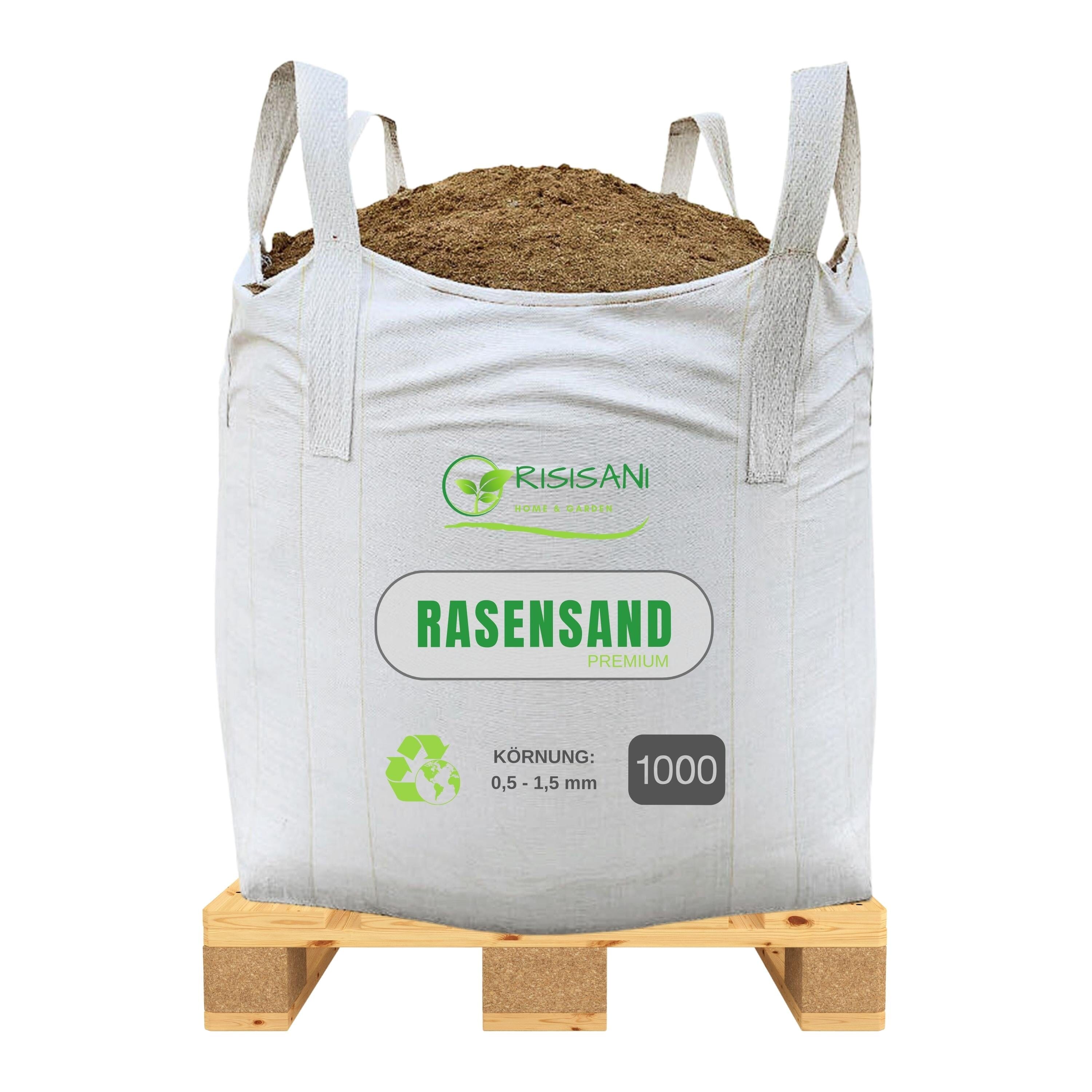 RISISANI Premium Rasensand 1000 kg Quarzsand mit K rnung 0 5 1 5 mm